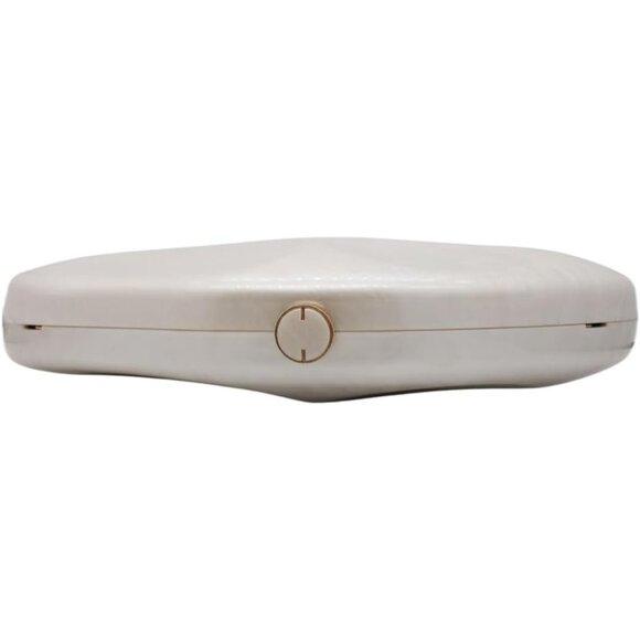 ⚡ Women\'s Trendy Shiny Shell Shape Lightweight White Evening Cute Clutch Bag